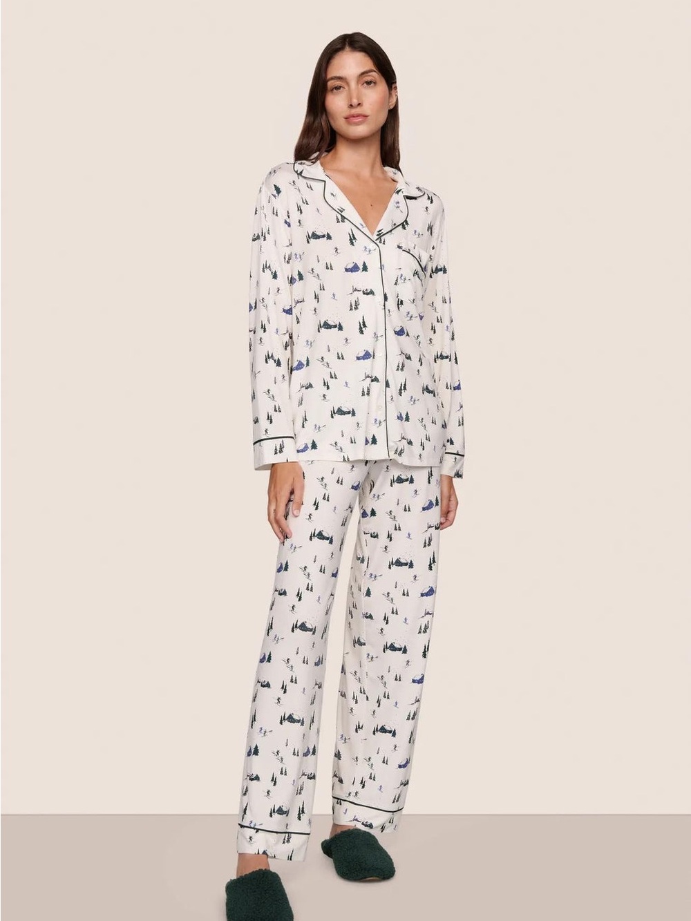 Eberjey Gisele Printed TENCEL™ Modal Long PJ Set